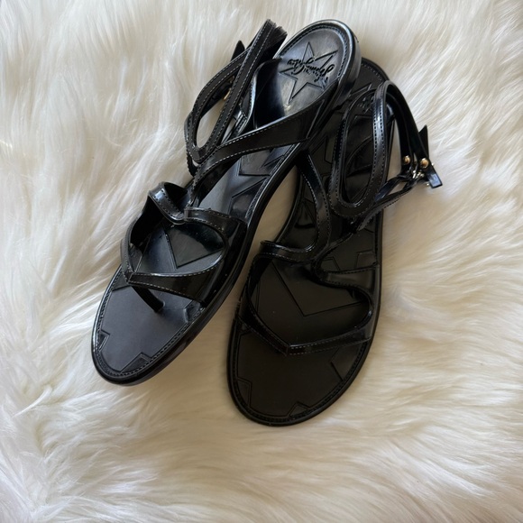 Jimmy Choo Lance Black lance flat Jelly Sandals size 41 - Picture 12 of 13